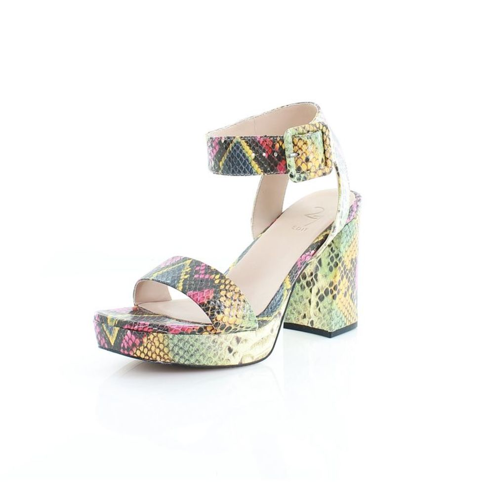 Edit 27 Naturalizer Jaselle Platform Multicolor Snake-Print Block Heel Sandals